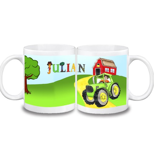 Traktor tasse name keramik - name, /