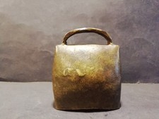 Antike alte Kuhglocke 6 x 7 cm sehr schöner Klang Glocke Ziegenglocke Handarbeit