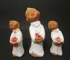 3 Keramik Engel Kerzenengel , 8,5 und 11,5 cm, 1 x Rot-Ceramik