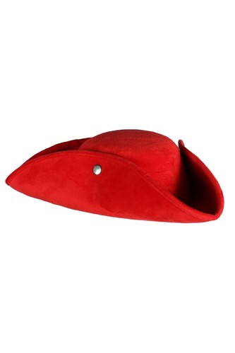 Dreispitz rot mit - , gummitband