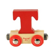 Holzeisenbahn Lok Buchstabenzug bunt Buchstabe "T" (Bigjigs Toys LTD)