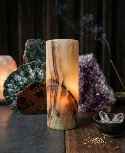 Onyx zylinder lampe - zylinder,