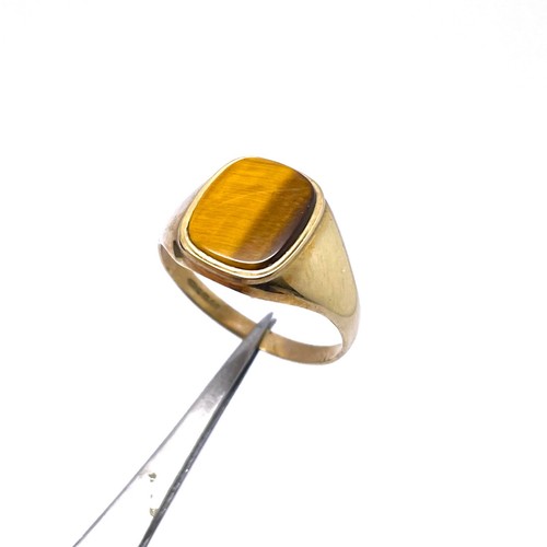Siegelring gold tigerauge - 9,