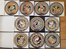 Rosenthal Weihnachtsteller in Porzellan 10 Stück, 1971-1981, Björn Wiinblad