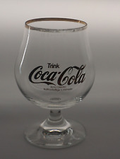 Coca Cola Pokal Gläser Glas 0,3l  Schwenker Goldrand alt Limonade