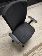 Sitag 9 Stück Chair Bürostuhl Drehstuhl mit Armlehnen Schwarz Stoff