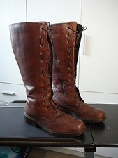 Leder-Stiefel Gr. 38 braun
