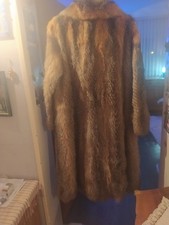 GRIS  FUCHS MANTEL ECHT PELZ 