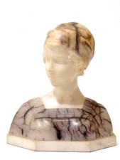 Jugendstil Alabaster Mädchen