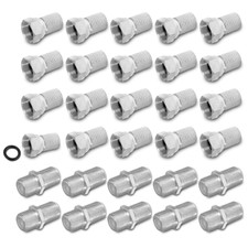 20x F Stecker 10x Verbinder