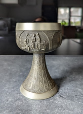 Zinn Kelch Becher * mit Verzierung * aus Omas Schrank * Dekoration