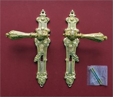 Antik Style Messing Poliert Türbeschlag BB 72 Türklinke Griff Gründerzeit S98-1P