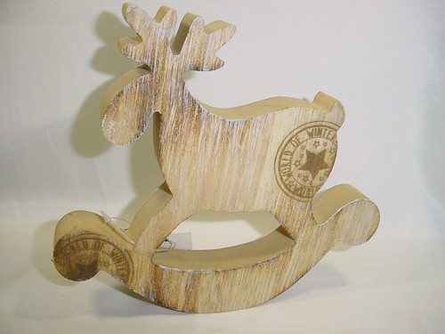 Deko-Schaukel-Elch*Holz"Strukt