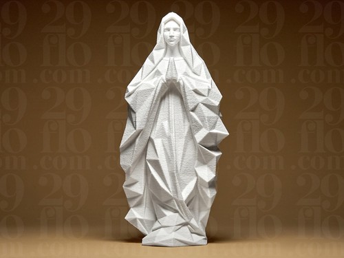 Geometric saint mary statue - geometric,