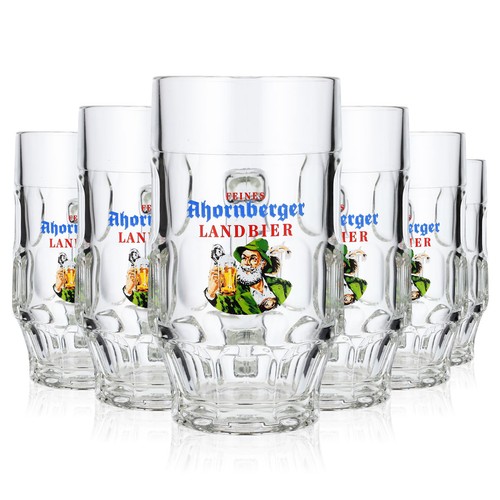 Ahornberger bier glas 5l - 6x, 0,5l