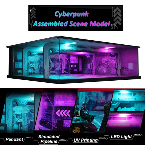 Diorama garage modell led - modell,