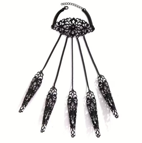 Punk gothic fingerlos armband - gothic,