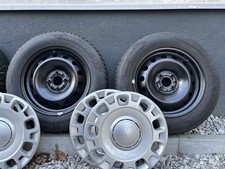 Winterkompletträder für Fiat 500e Hankook 185/65 R15 + Stahlfelgen + Radkappen