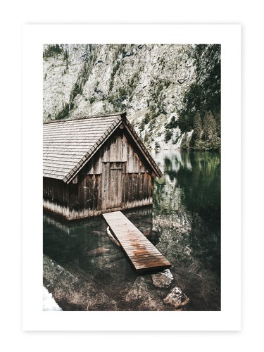 Kunstdruck bergsee landschaft - kunstdruck,