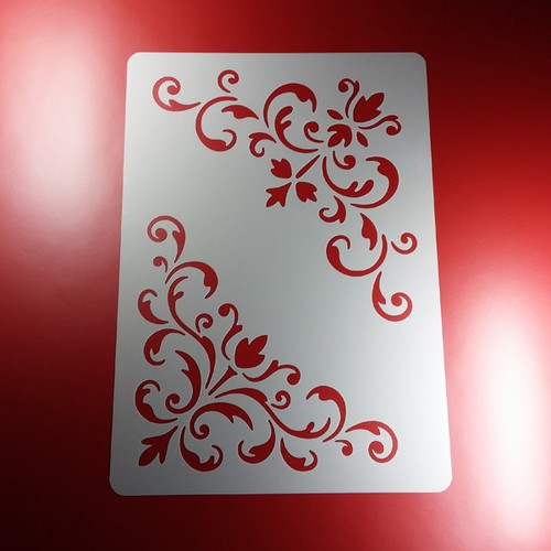 Schablone eck ornament 2 - a4,