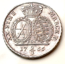 Sachsen 2/3 Taler 1766 EDC