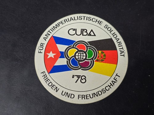 Ddr aufkleber cuba - cuba, 1978