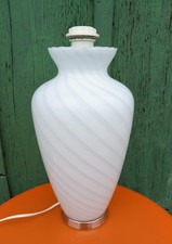 Alter Lampenfuß Tischlampe Glas Groß