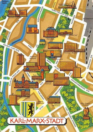 Karl marx stadt stadtplan - karl-marx-stadt, stadtplan-ak