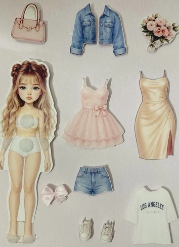 Papierpuppe mit kleidung - mit,