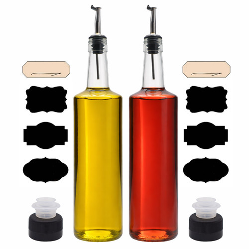 ölflasche glas set - glas, mit