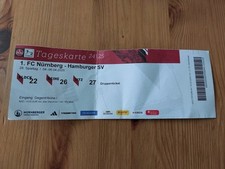 Used Sammler Ticket 2.Bundesliga 2024/25 1.FC Nürnberg vs Hamburger SV HSV