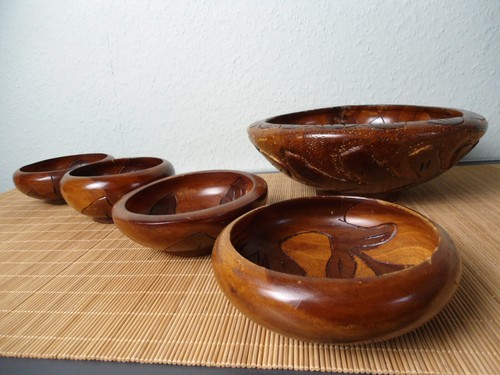 Set von teak schalen 60er - set,