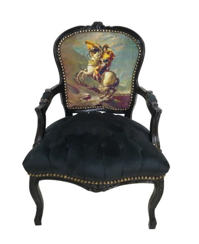 Barockstuhl salonstuhl schwarz - barockstuhl,