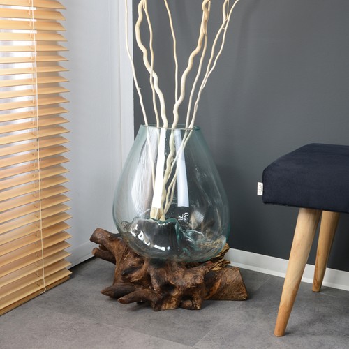 Teak holz deko wurzel mit - deko,