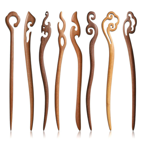 Stück holz haarstäbchen - 8,