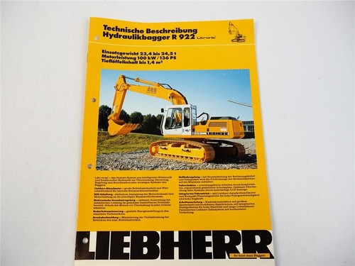 Prospekt liebherr 922 - prospekt,