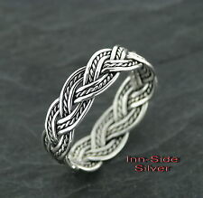Ring Keltisch Zopf Celtic Silberring Gothic Silber 925 Fingerring Zopfring