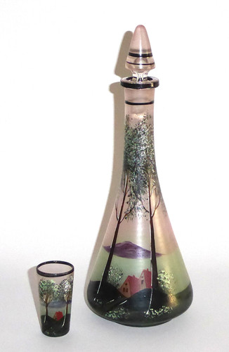 Jugendstil likörkaraffe 1 - m.,