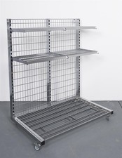 2x Verkaufsregal Rollregal Kioskregal Obstregal Gemüseregal rollbar Metalregal