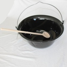 Gulasch Gulaschkessel  13 Liter  + Holzlöffel 50 cm Emaille Ungarischer  Kessel