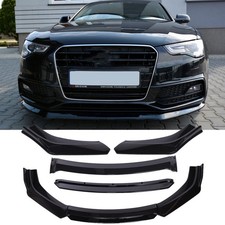 Front Spoiler Lippe Stoßstange Schwarz Glanz Für Audi A5 8T B8 S-Line S5