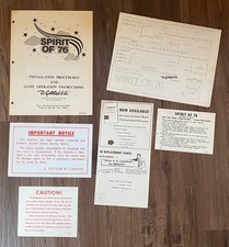 Gottlieb Spirit of 76 / Manual + Zusatz / Flipper Pinball