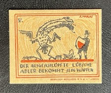 20 Pfennig  Lübeck *Lübsche Adler V*  kleiner Gutschein Notgeld #15.07.a3.16*