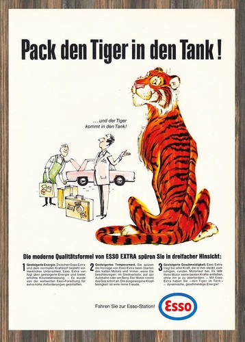 Esso reklame werbeanzeige - -,
