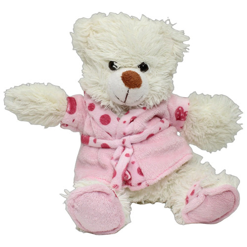 Teddybär weiß rosa - cm,
