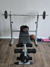 Kettler Primus Hantelbank mit Lang- & Kurzhantelstangen+Gewichten Für Fitness