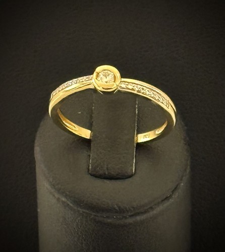 Goldring mit zirkonia gold - zirkonia,