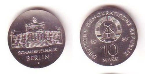 Ddr gedenk münze mark - gedenk, 10
