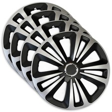 4x Radkappen Radblenden Radzierblenden Terra Silber Schwarz 15 Zoll für Renault
