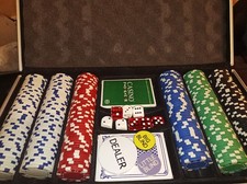 Pokerkoffer Set mit Chips Aluminium Case